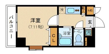 港区西新橋のマンションの間取り