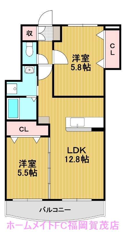 地下鉄七隈線 次郎丸駅 徒歩18分 3階建 築19年の間取り写真