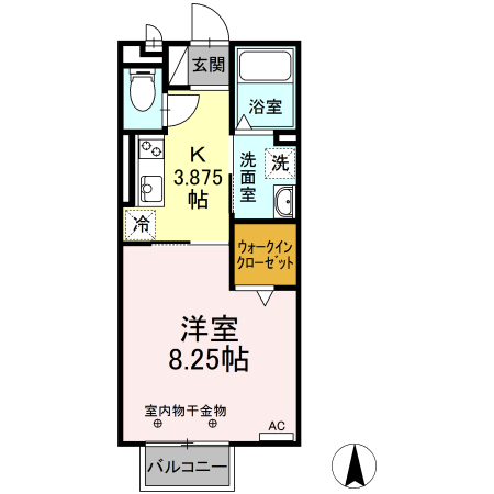 西春日井郡豊山町大字豊場のアパートの間取り