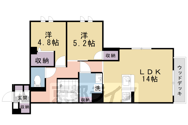 シャーメゾン六条荘の間取り