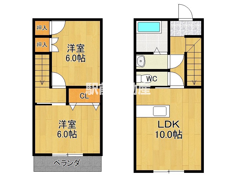 メゾネットハウスＭＩＲＡＩの間取り