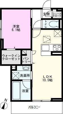 （仮）D-ROOM金明町の間取り