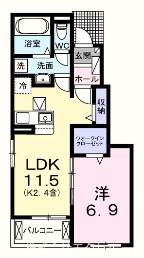 あきる野市五日市のアパートの間取り