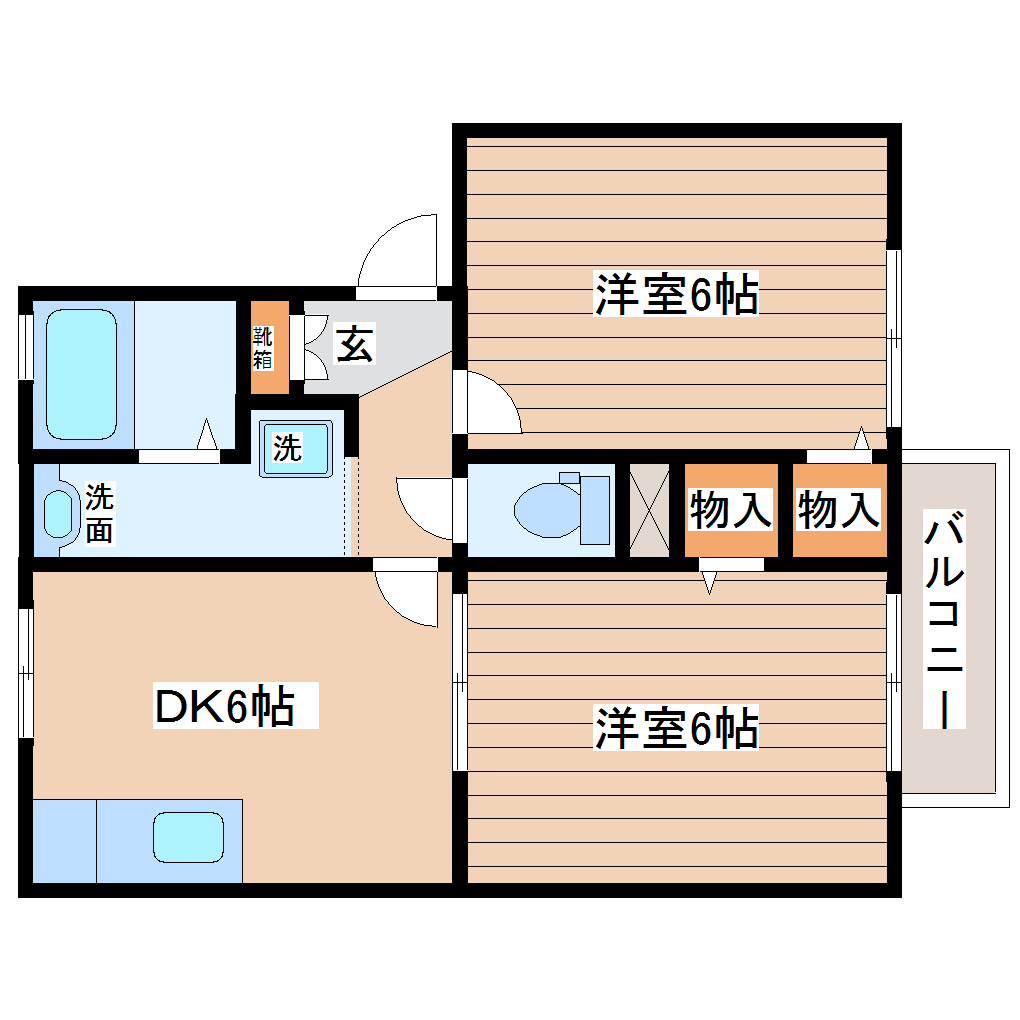 リーヴァ　B棟の間取り