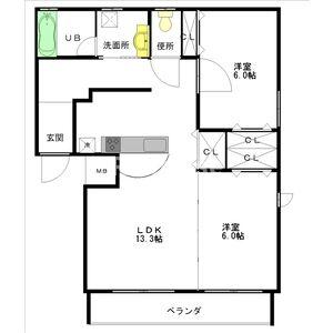 一宮市小信中島のマンションの間取り