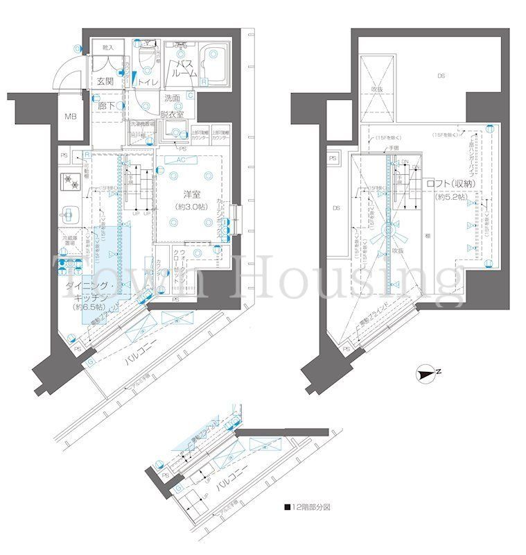 新宿区新宿のマンションの間取り