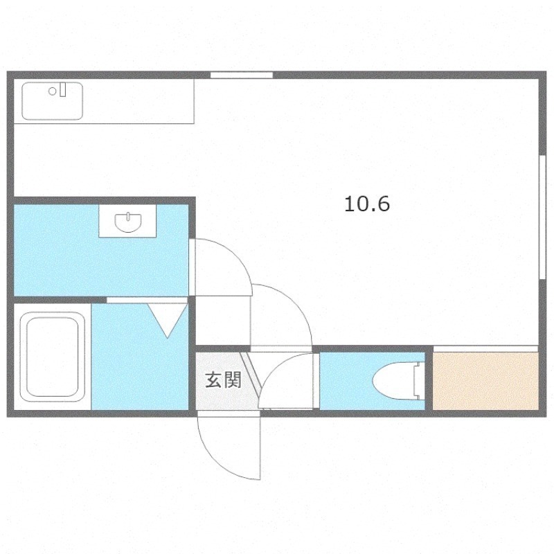 札幌市手稲区前田九条のアパートの間取り