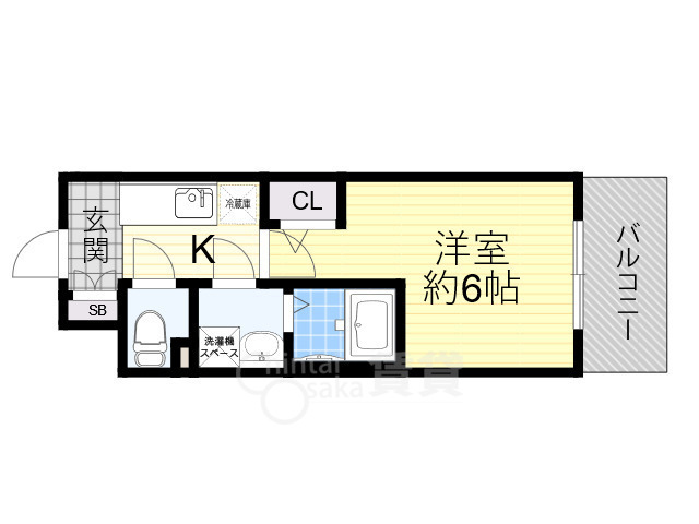 大阪市北区豊崎のマンションの間取り