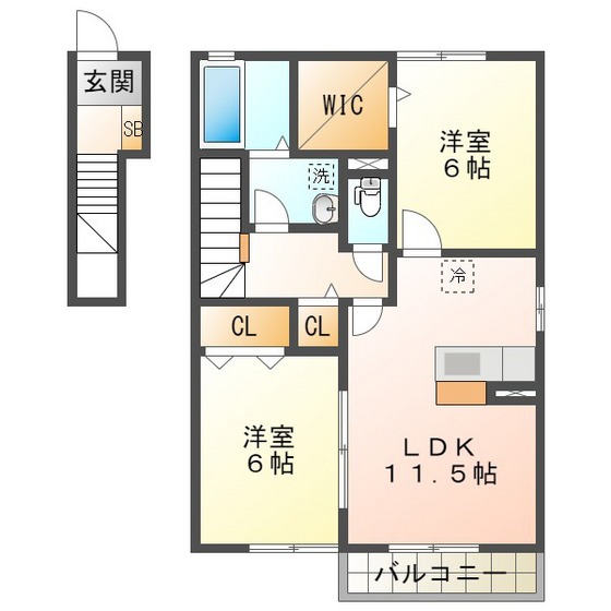 ＣＯＭＯＤＯ楠IIの間取り