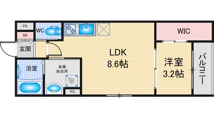 スプランドゥール名楽町の間取り