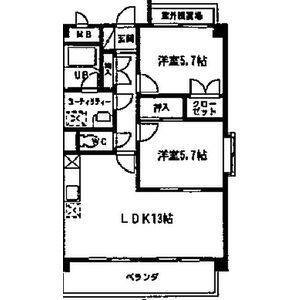 名古屋市瑞穂区白砂町のマンションの間取り