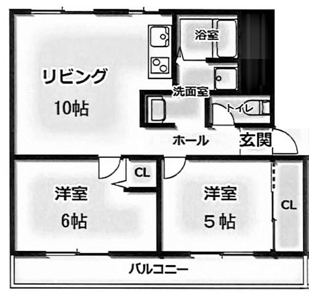 神戸市西区玉津町高津橋のマンションの間取り