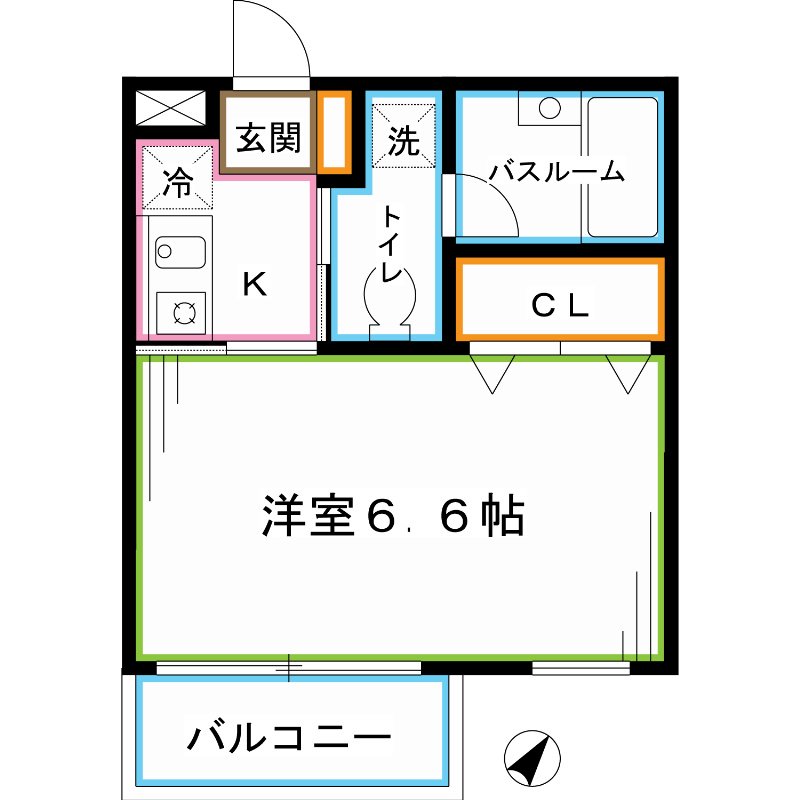 中野区中野のアパートの間取り