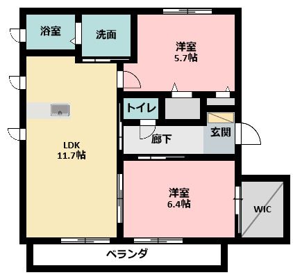 浜松市天竜区二俣町鹿島のマンションの間取り