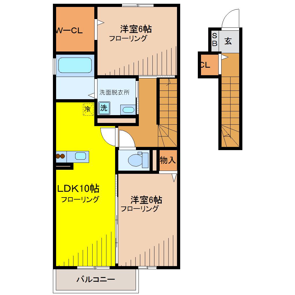 シャルメゾンＡ棟の間取り