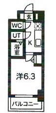 大阪市淀川区加島のマンションの間取り