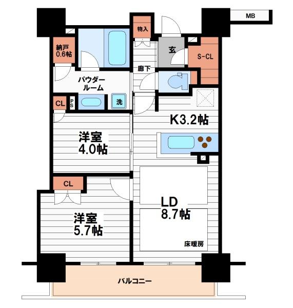 ローレルタワー堺筋本町の間取り