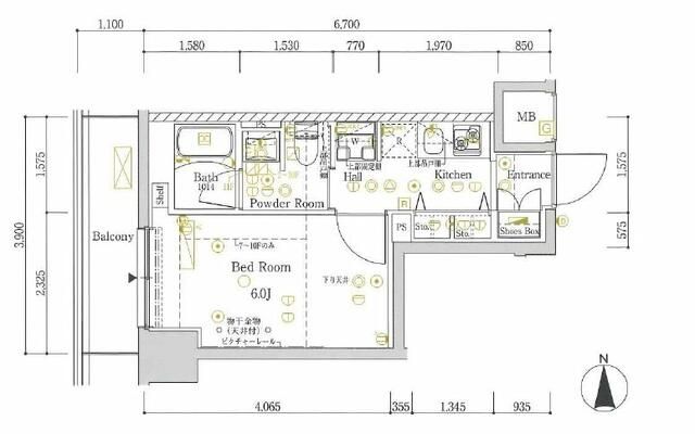 足立区西新井本町のマンションの間取り