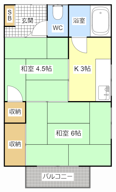 コーポさつきの間取り