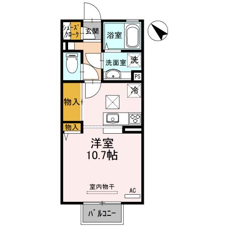 古河市下大野のアパートの間取り