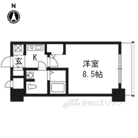 リーガル京都河原町五条の間取り