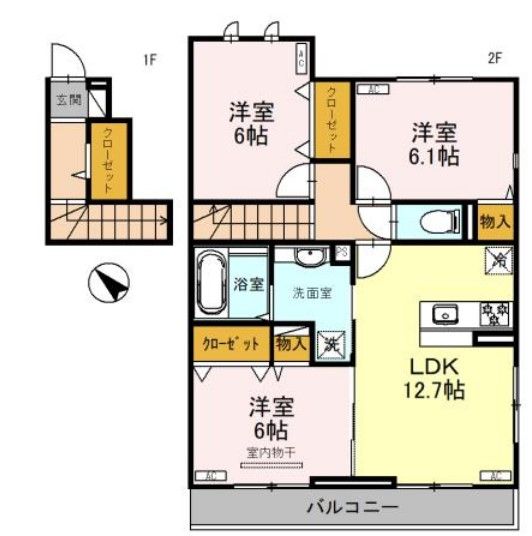 【大枝D-ROOM　B棟の間取り】