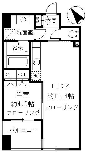 ニューシティアパートメンツ千駄ヶ谷IIの間取り