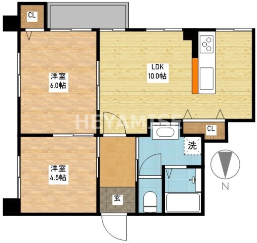 長崎市高尾町のマンションの間取り