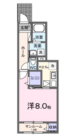 Lull（ラル） 102号・103号・104号・105号の間取り