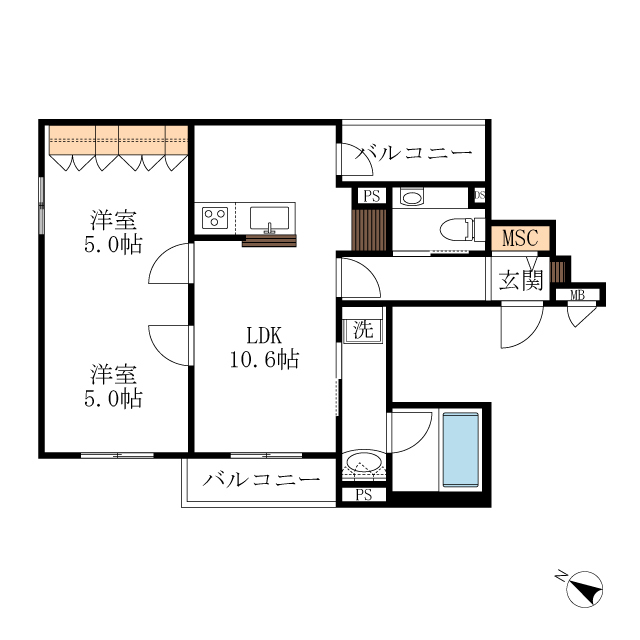 Tapla Shinkoyasuの間取り