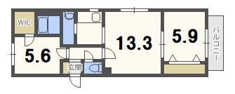 ＣＯＭＳ　ＺｉＺｉの間取り