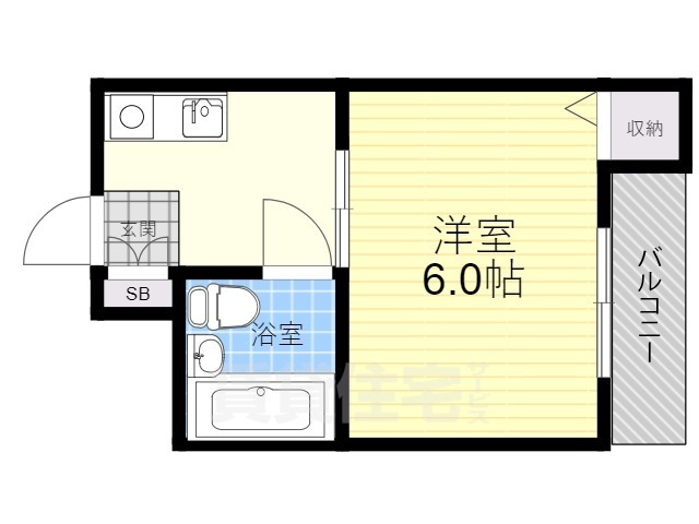 豊中市岡町北のマンションの間取り