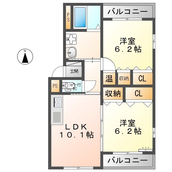 古戦場公園ローズマンションの間取り