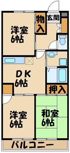 狭山市狭山台のマンションの間取り