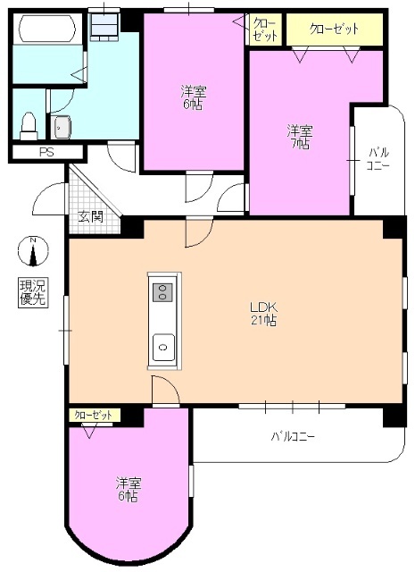 グランメゾン山崎の間取り