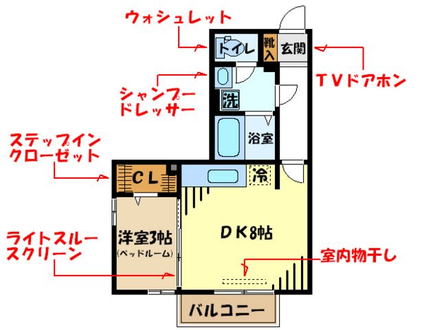 ベルツリー宮沢の間取り