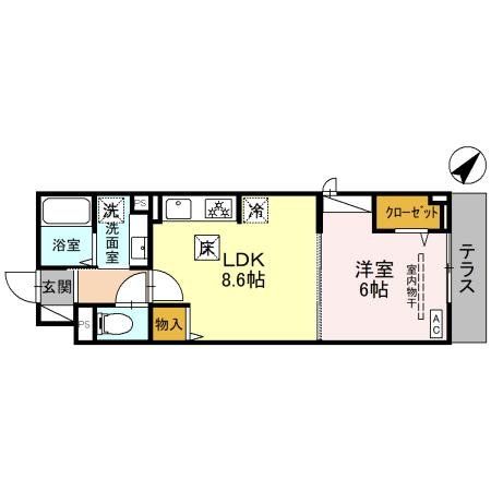 大和市南林間のアパートの間取り