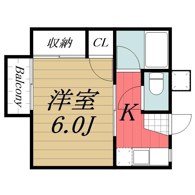 千葉市中央区塩田町のアパートの間取り