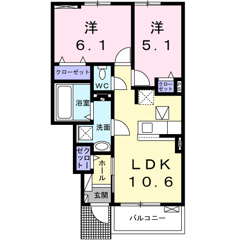 アクシア　八尾の間取り