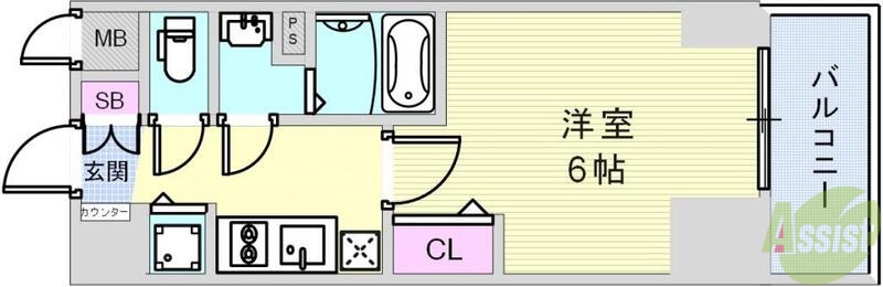 【プレサンスＫＯＢＥシフォンの間取り】