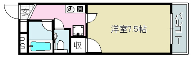 茨木市中総持寺町のマンションの間取り