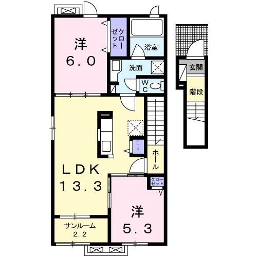 フォンテーネ　Iの間取り