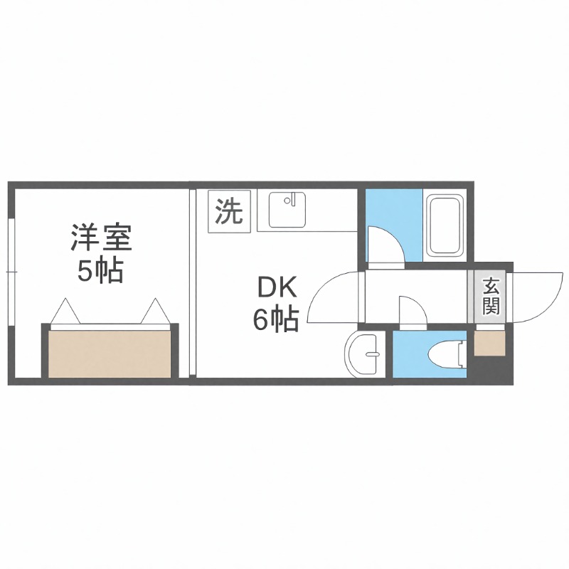 札幌市南区澄川三条のアパートの間取り