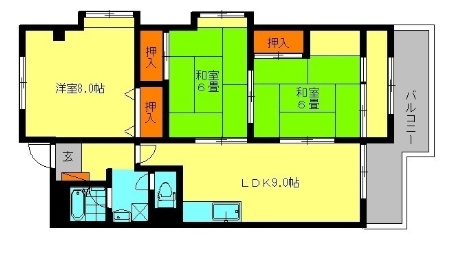 ユアーズマンション２１の間取り