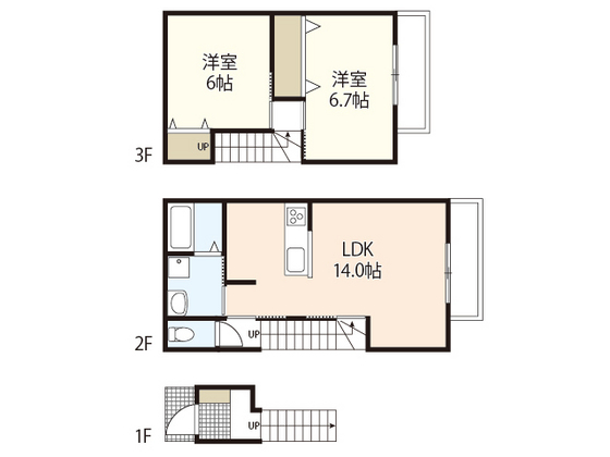 廿日市市宮内のアパートの間取り