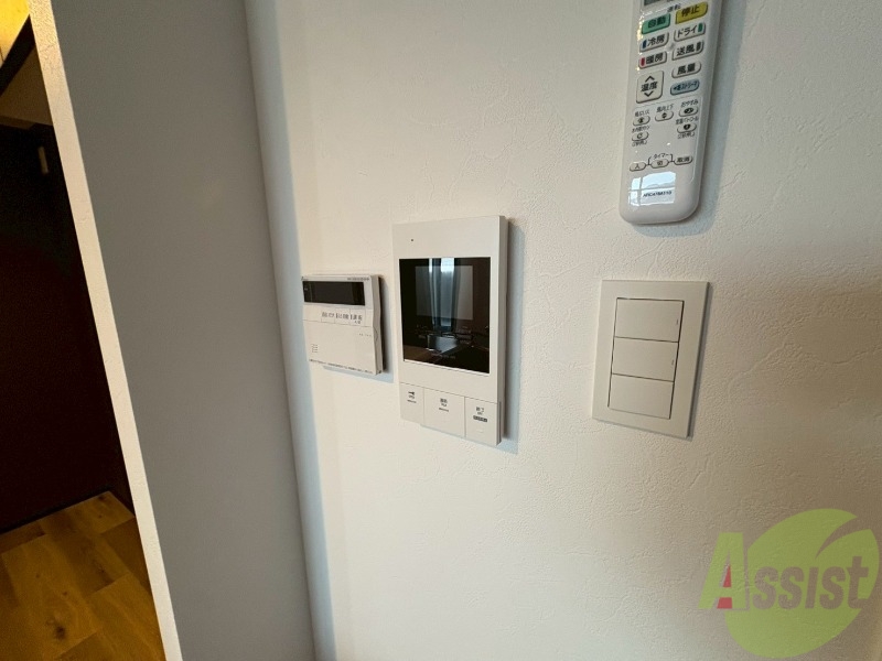 セキュリティ　モニタ付インターホンでセキュリティ面も安心です。