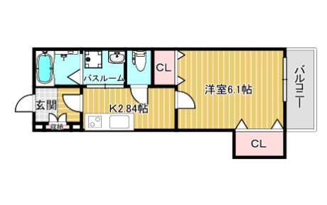 クレアール堺町Iの間取り写真