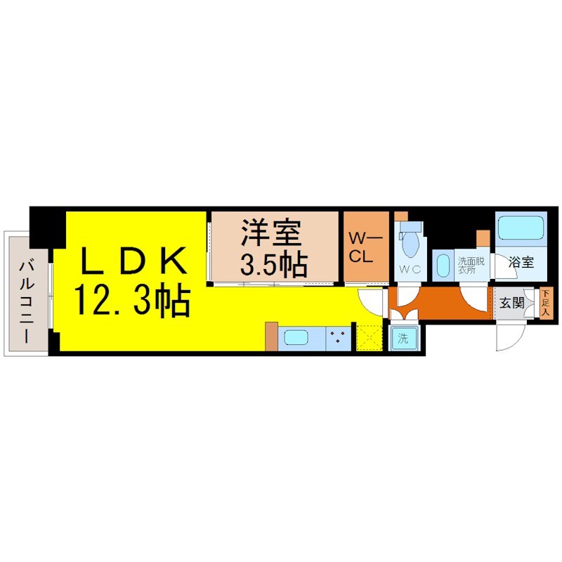 スリーアイランドタワー久屋大通の間取り写真