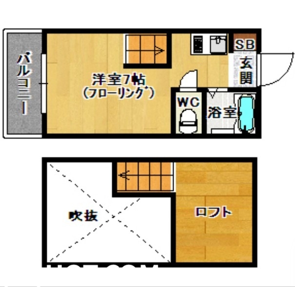 ＪＲ鹿児島本線 吉塚駅 徒歩9分 2階建 築21年の間取り写真