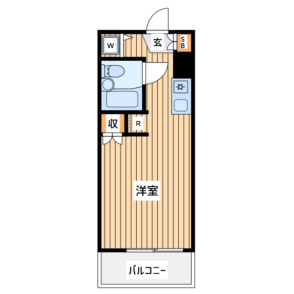 ＪＲ相模線 門沢橋駅 徒歩3分 5階建 築39年の間取り写真